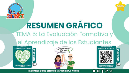 Portada del resumen gráfico de Evaluación formativa en PowerPoint editable (Material recuperado 25/26)