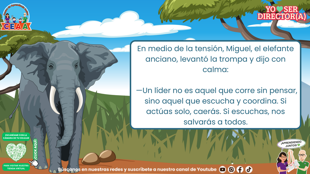 Miguel aconseja a Ricardo escuchar y coordinar ante el peligro en la sabana
