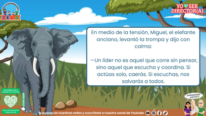 Miguel aconseja a Ricardo escuchar y coordinar ante el peligro en la sabana