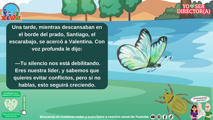 Santiago conversa con Valentina sobre un problema que afecta a la comunidad del prado