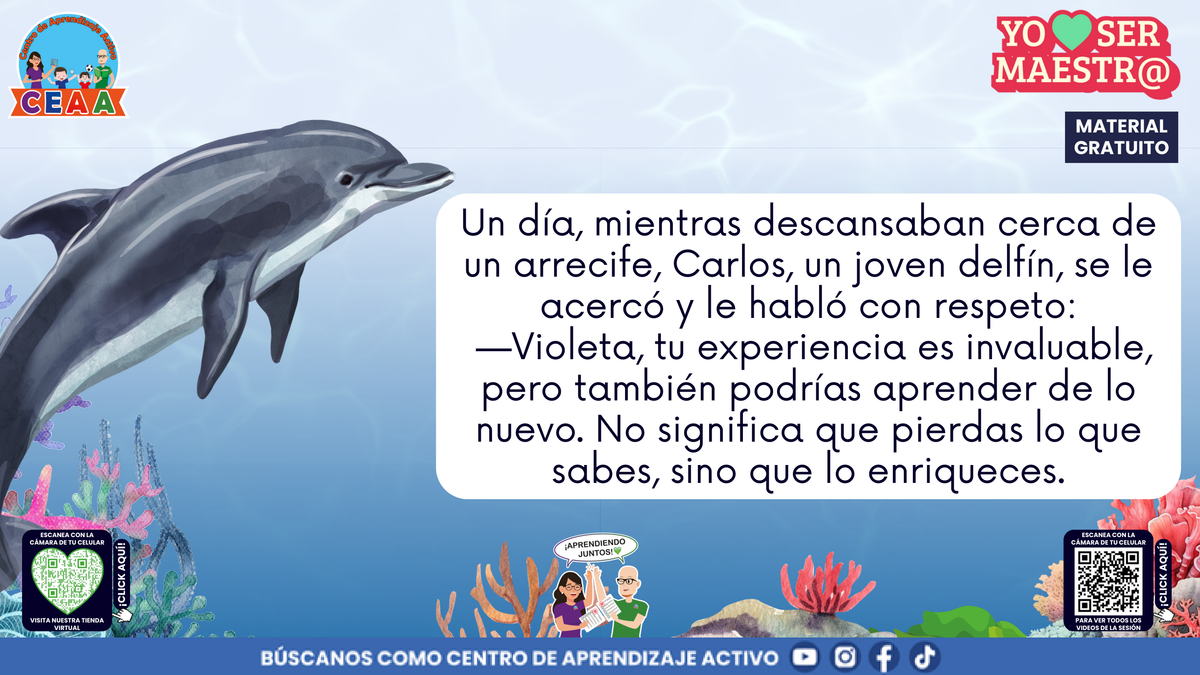 Carlos invita a Violeta a enriquecer su experiencia con nuevos aprendizajes