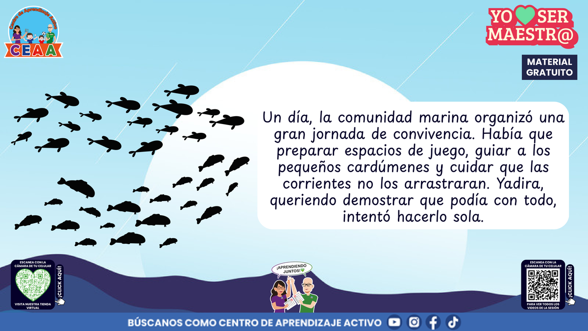 Yadira intenta organizar sola una jornada de convivencia en la comunidad marina